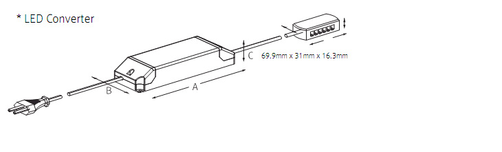 Diffuser,Dimmer,Converter dimension